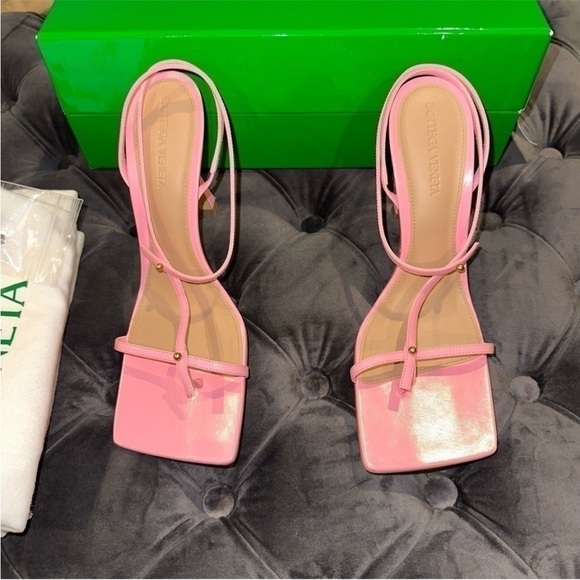 𝅺New Size 38 Bottega Veneta Stretch Sandals Pink - Picture 2 of 7